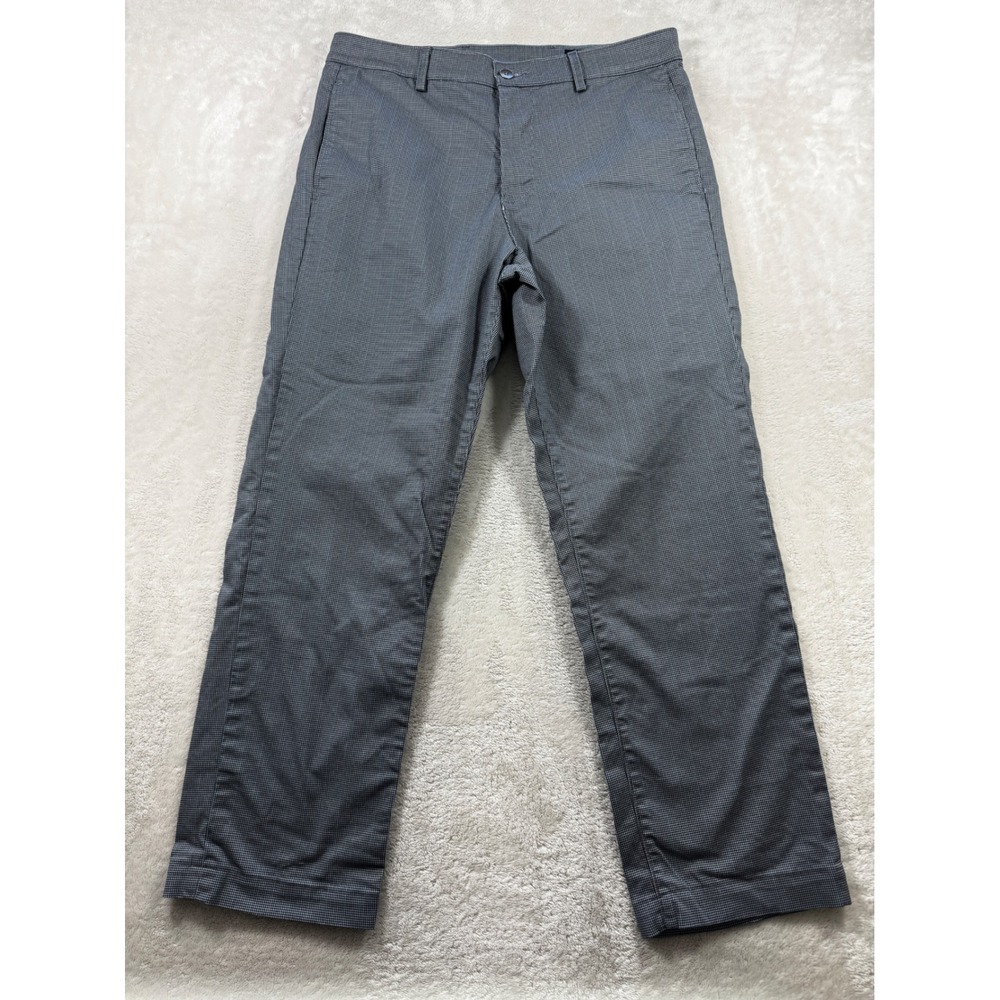 AG Adriano Goldschmied Mens Lochlan Grey Houndstooth Pants 32x31 Meas: 34x28